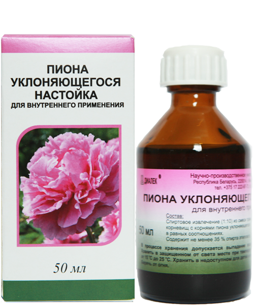 Пиона уклоняющегося настойка